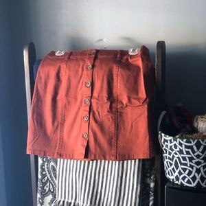 Burnt orange skirt